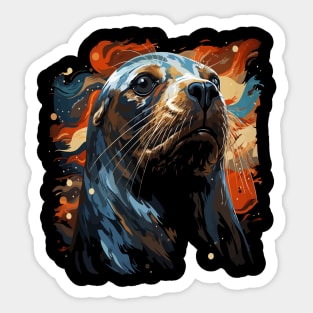 Patriotic Sea Lion Sticker